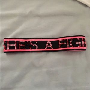 SOLD "she's a fighter" headband