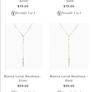 Stella & Dot Bianca Lariat Necklace Gold