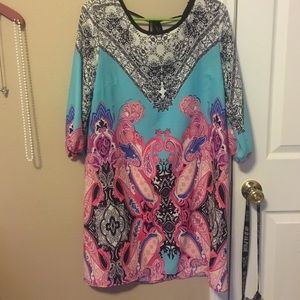 3/4 sleeved Paisley Dress