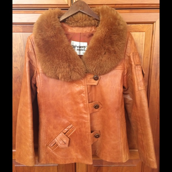 Brown leather jacket
