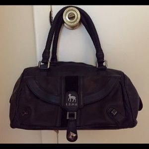 Gwen Stefani lamb purse black leather