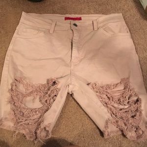 Fashion Nova distressed shorts