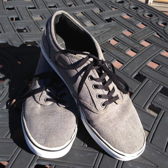 Men's Vans size 11.  Grey with white & black trim.