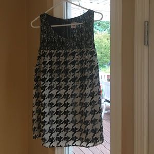 CAbi Broken Check Top/Size L/Fall 2015 Collection