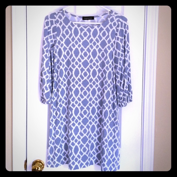 Grey/White Printed Dress - Picture 1 of 1