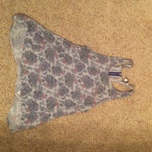 2 flowy tank tops with razor backs