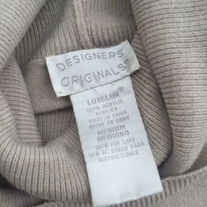 Designers Originals Sweaters - Designers Originals Beige Sleeveless Turtleneck Designers Originals Sweaters - Designers Originals Beige Sleeveless Turtleneck