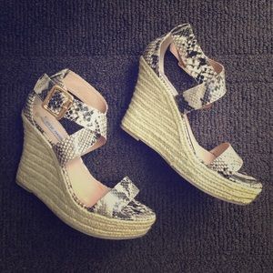 Steve Madden Snakeskin Wedges