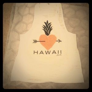 Hawaii sheer white tank!