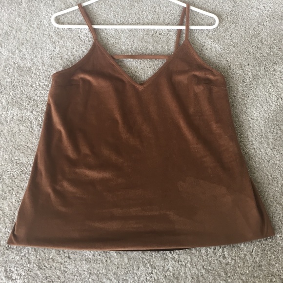 Express Faux Suede Top