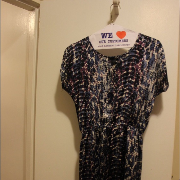 Aqua size m silk dress