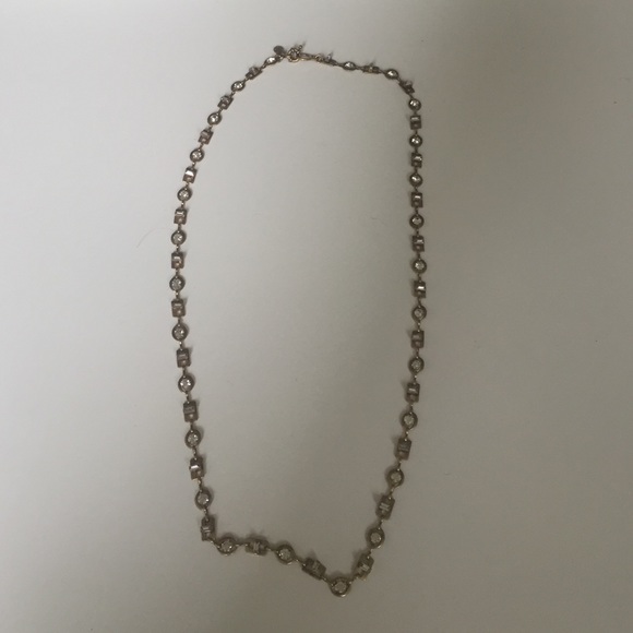 Jcrew gold necklace with rhinestones