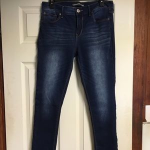 Dark express skinny jeans