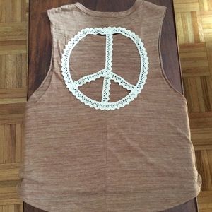 Cut out tank top Peace sign