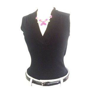 Banana Republic black V-neck cotton sweater vest