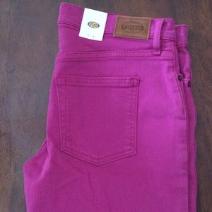 Fossil, pink stretch skinny jean