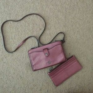Coach messenger with pop up wallet crossbody
