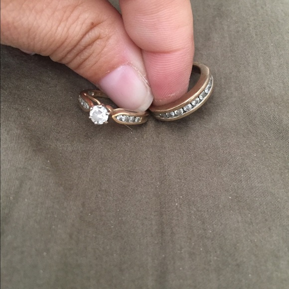 Wedding set, diamond and band