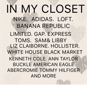 BRANDS AND SIZES XS-L
