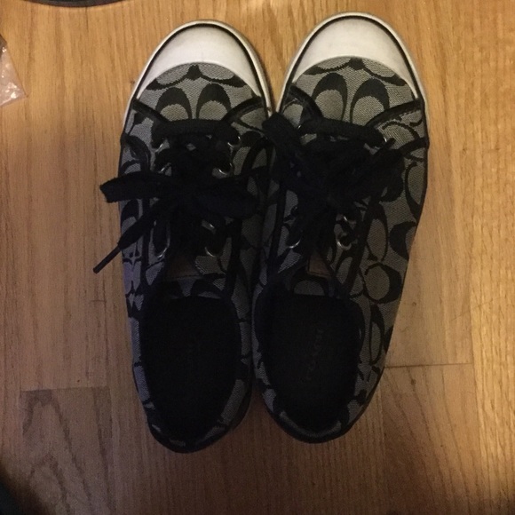 Black & White Empire Signature Coach Sneakers