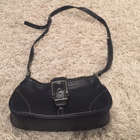 Black leather Coach Bag