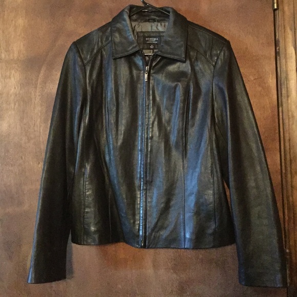 Sonoma Lambskin Leather Jacket Sz Medium