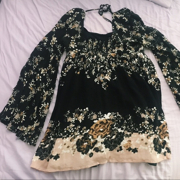 FREE PEOPLE BELL SLEEVE DRESS