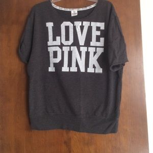PINK Short Sleeved Sweatshirt