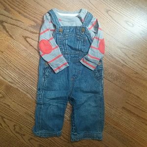 Osh Kosh 2 Piece Overall Set - Size 9 months