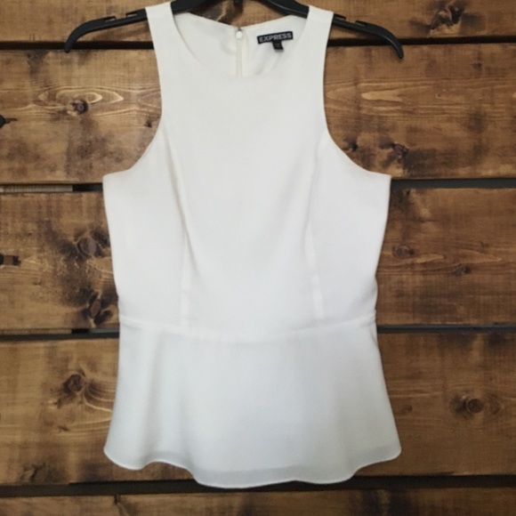 XS Express Peplum Sleeveless Shirt