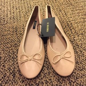 Nude ballet flats