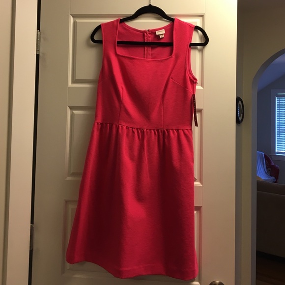Merona pink fit and flare dress sz M