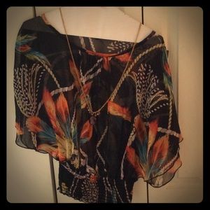 NWT beautiful see thru blouse! Size small