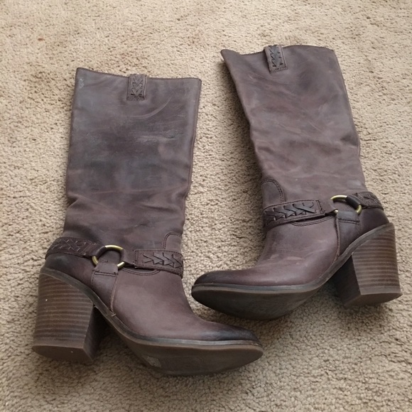 Lucky brand brown leather boots