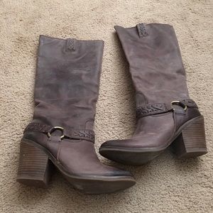 Lucky brand brown leather boots