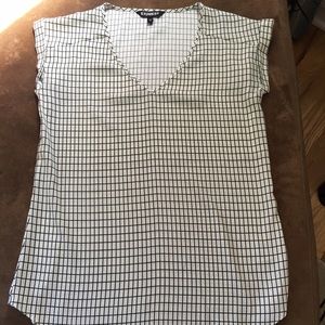 Express V-Neck Top with capped sleeves.