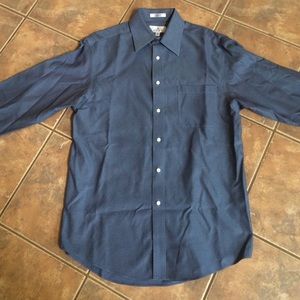 Men's deep blue dress shirt