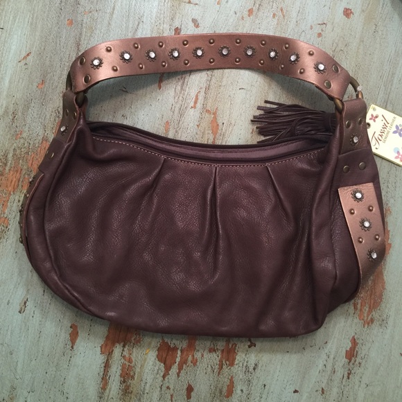 Leather fossil purse