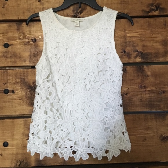 White lace tank