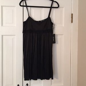 Dolce & Gabbana black silk baby doll dress