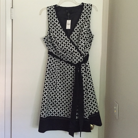 Black and white patterned Lane Bryant dress
