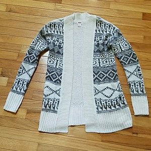 Cream and Brown Mossimo Cardigan