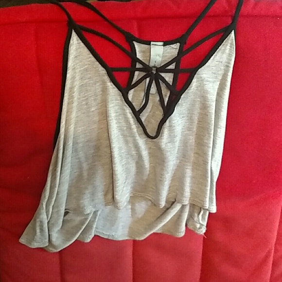Grey Crop Top