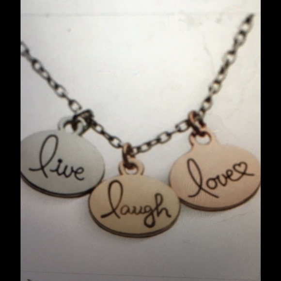 Stamp the Moment Jewelry - Closet clear out NWT Live, Laugh, Love necklace