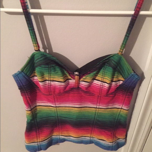 Striped Corset Style Top