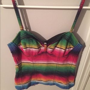 Striped Corset Style Top