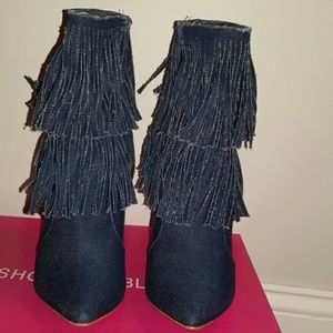 Denim Booties