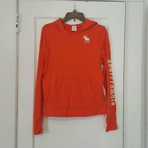 Abercrombie long sleeved t-shirt with a hood.