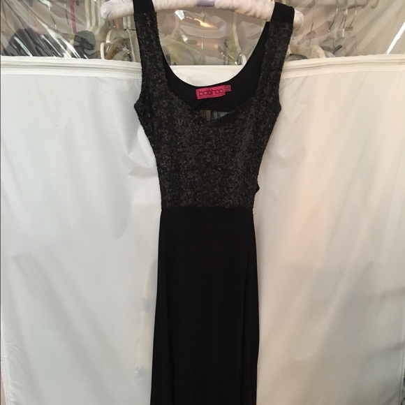 Strappy back empire waist floor length dress