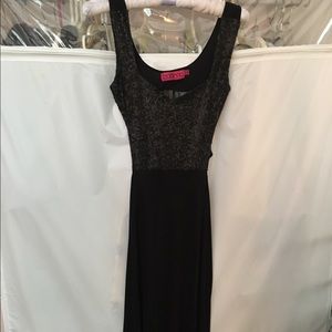 Strappy back empire waist floor length dress